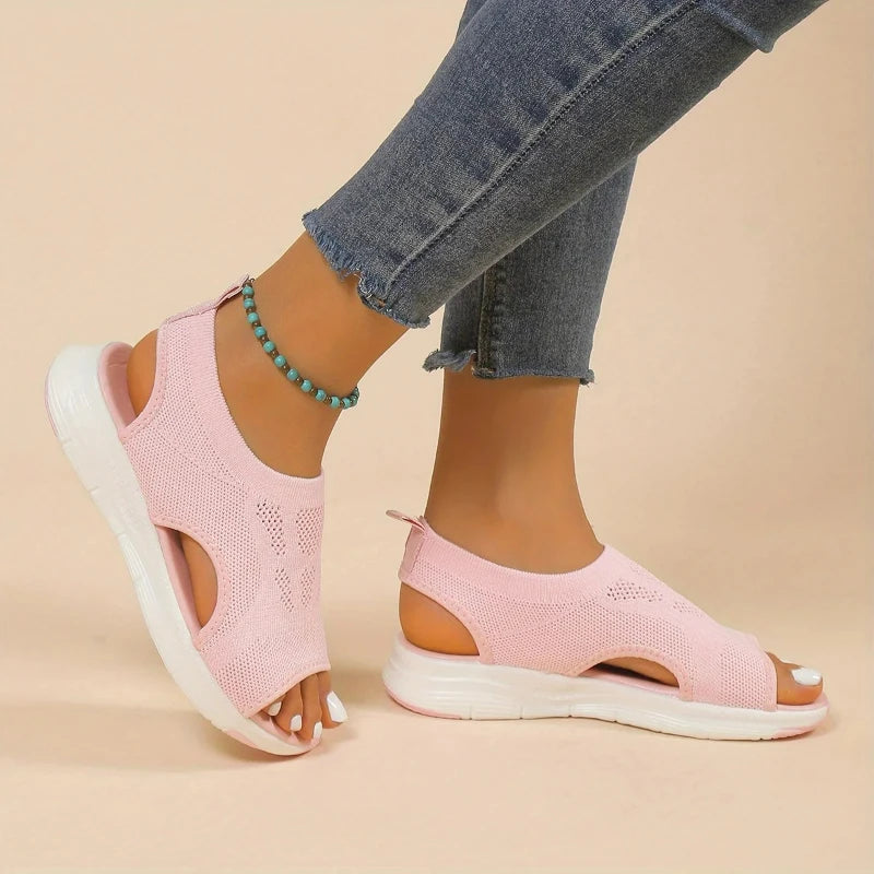 Women Summer Shoes Mesh Sandals 2025 Platform Beach Sandals Open Toe Wedge Sandals Roman Sandal Light Women Casual Sneakers New image 5