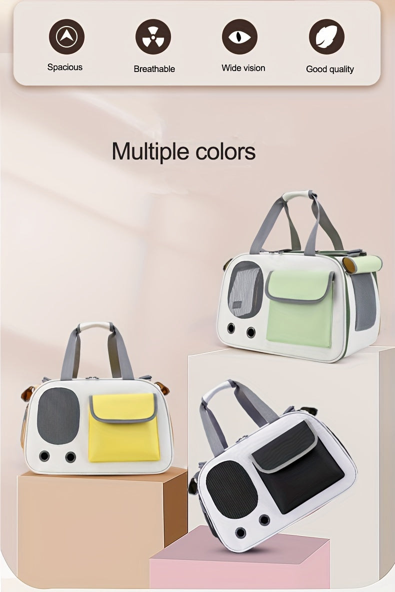 Lightweight Portable And Foldable Pet Cat Carrier, Breathable, And Durable