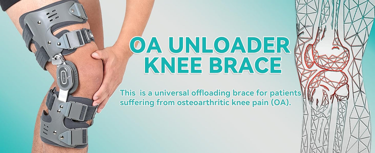 Osteoarthritis Unloading Knee Brace, OA Unloading Support Low Profile Design, Knee Joint Pain Relief Protective Device