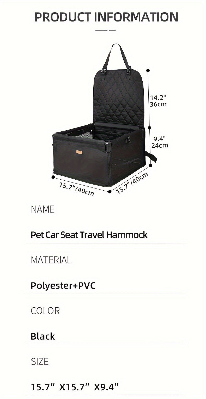 Window Lookout Pet Car Booster Seat For Small Dogs, Folding Protector Booster Pet Seat, Car Pet Seat Cover, Upgrade Dog Car Seats For Small Dogs Elevated Booster Seat Dog Car Basket