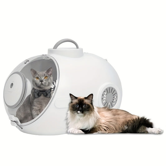 1 PCS 24L Breathable Submarine Cat Backpack Carrier - Ventilated Space Capsule for Small Medium Cats, Dogs, Puppies, Perfect for Traveling, Camping, Outdoors, Walking