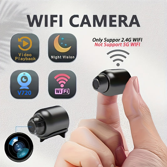 Wi-Fi Home Security IP Camera - Night Vision, Motion Detection, Wide-Angle, Smartphone Control, USB Powered