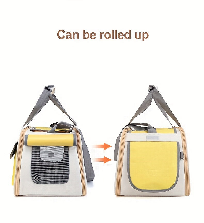 Lightweight Portable And Foldable Pet Cat Carrier, Breathable, And Durable