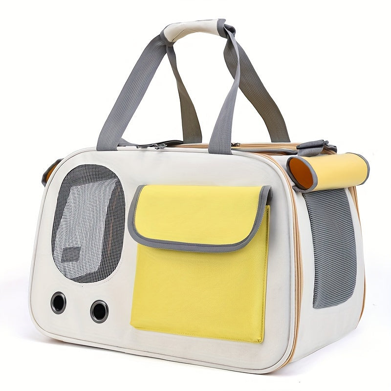 Lightweight Portable And Foldable Pet Cat Carrier, Breathable, And Durable