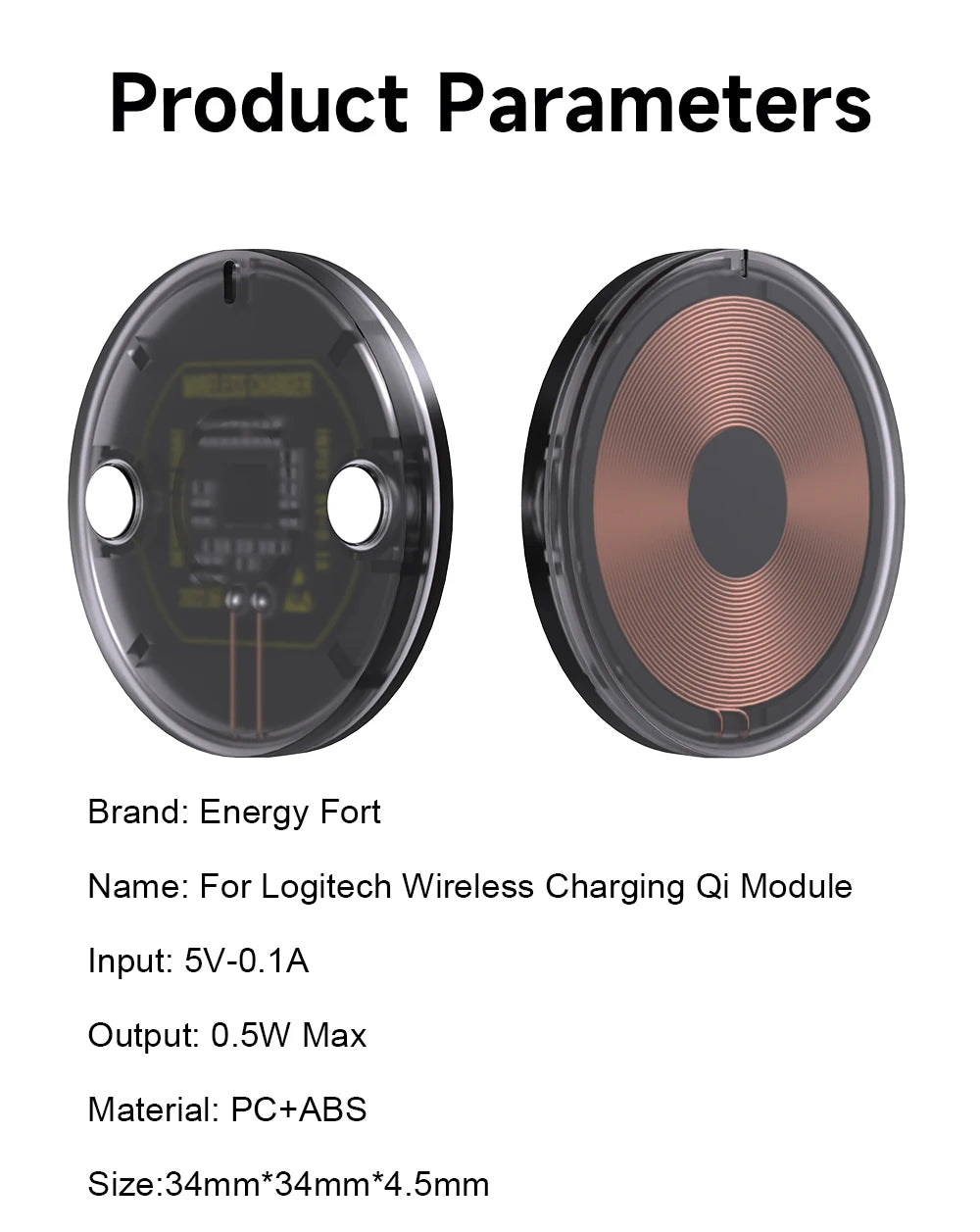 For Logitech Mouse Wireless Charging QI Module Base for Logi G502 G703 G903 G Pro X GPW Wireless Charger Mouse Accessories