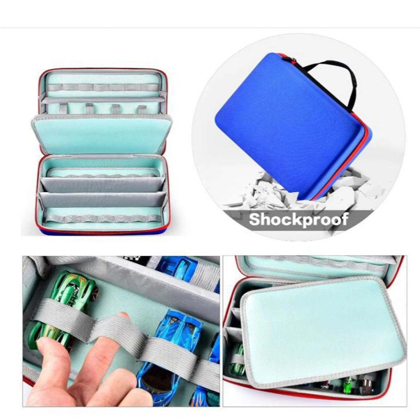 Toy Car Storage Case Compatible with Hot Wheels Cars Holds 36 Toy Cars Toy Car Organizer with Handle or Model Cars Small Dolls