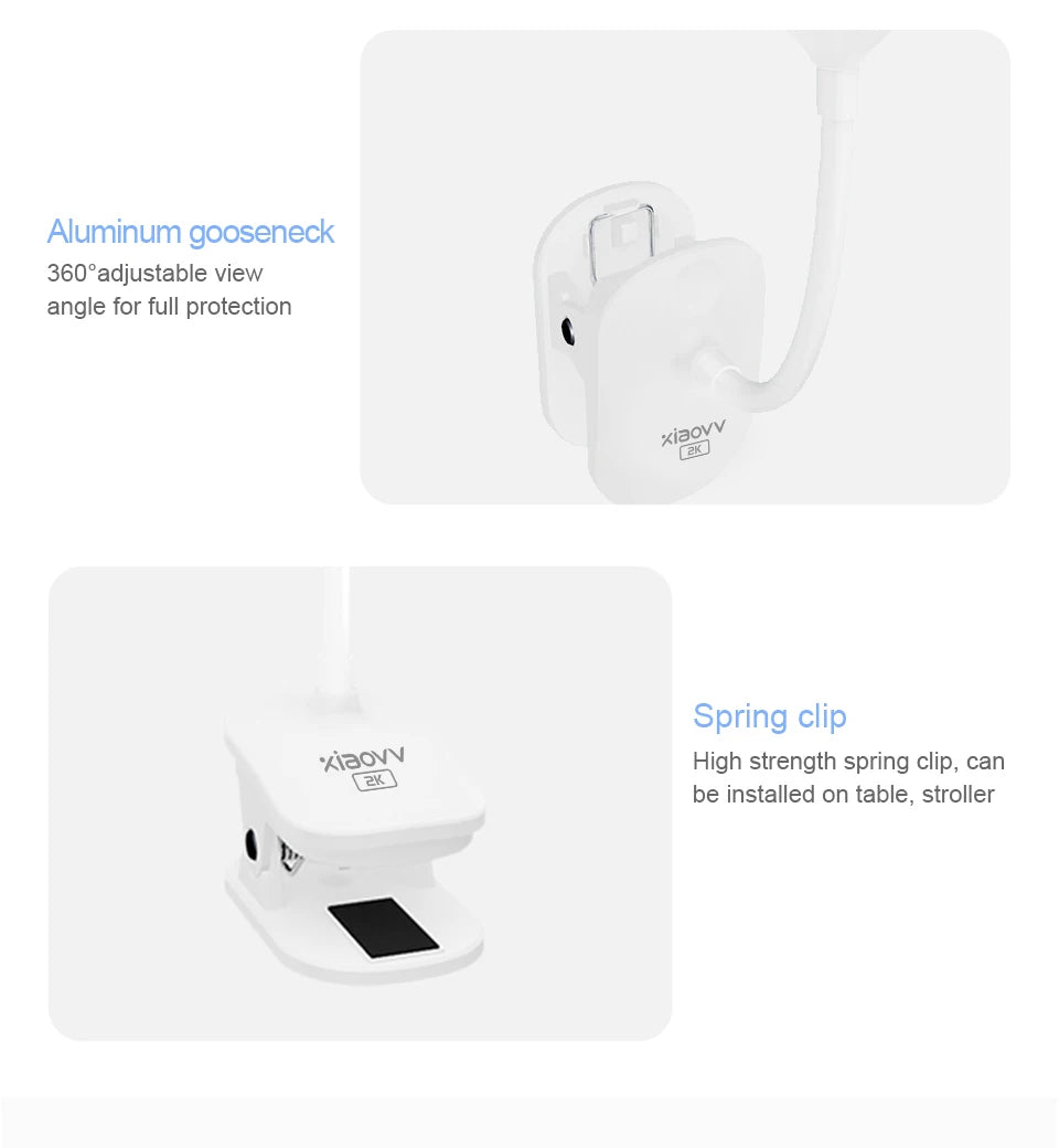 4MP 2K WiFi indoor high-definition crying detection baby monitor full-color night vision 360 degree rotating network camera