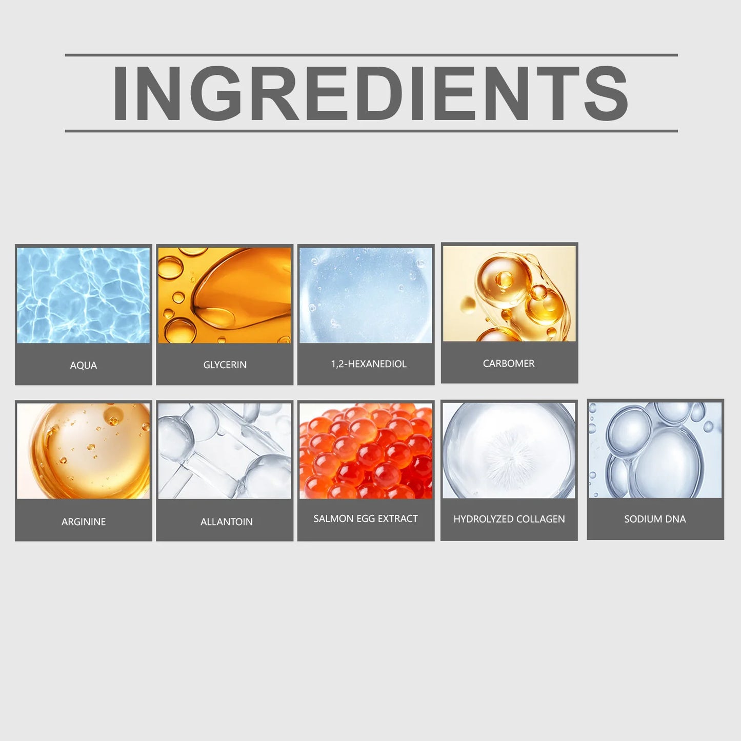 Salmon Peptide Lifting Serum Grade Skincare Deeply Repairs Revitalizes Brightens Moisturizes Collagen Anti Aging Essence Ampoule