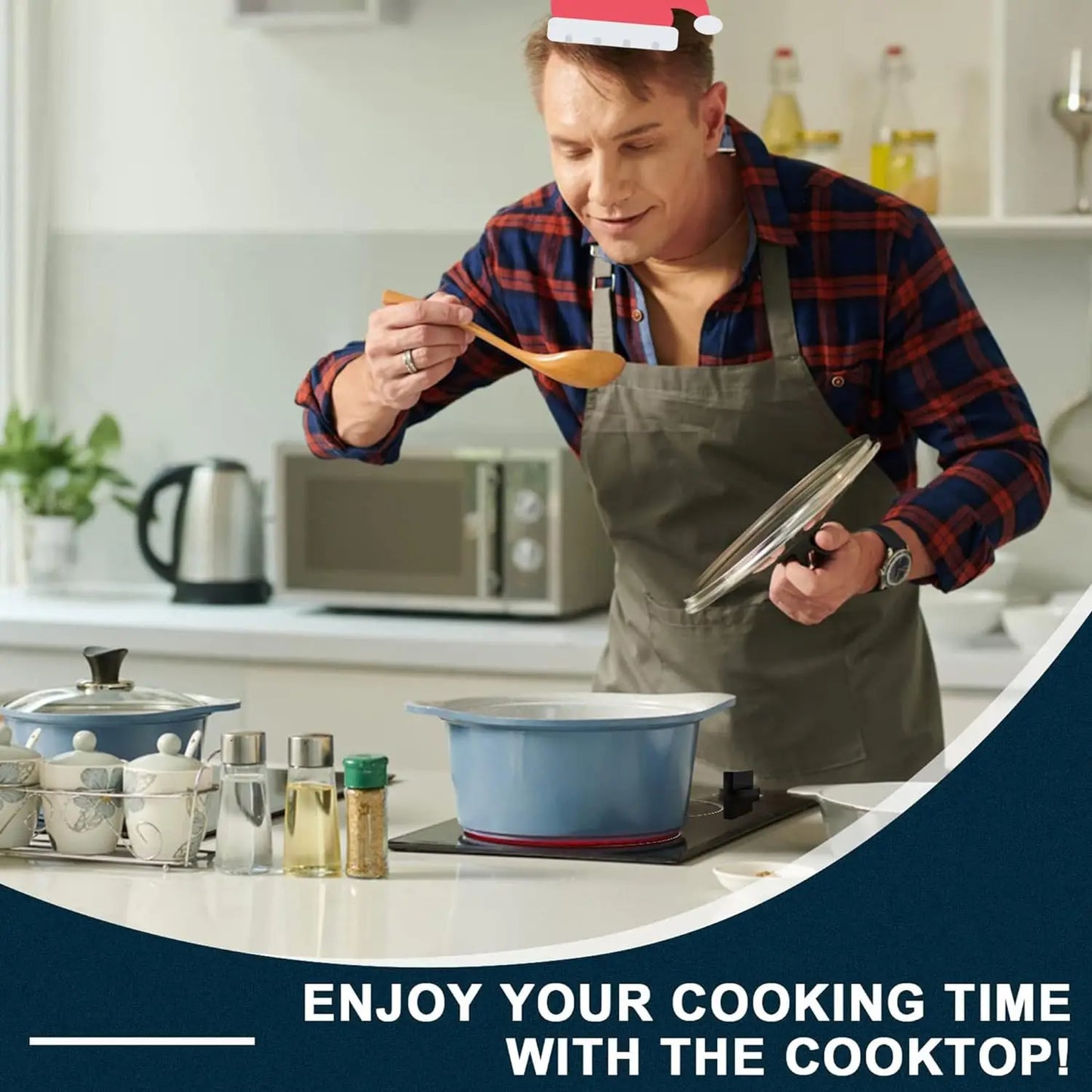 Karinear 2 Burners Electric Cooktop 12Inch Built-in Stove Top Knobs Control Residual Heat Indicator, 220v- 240v No Plug included