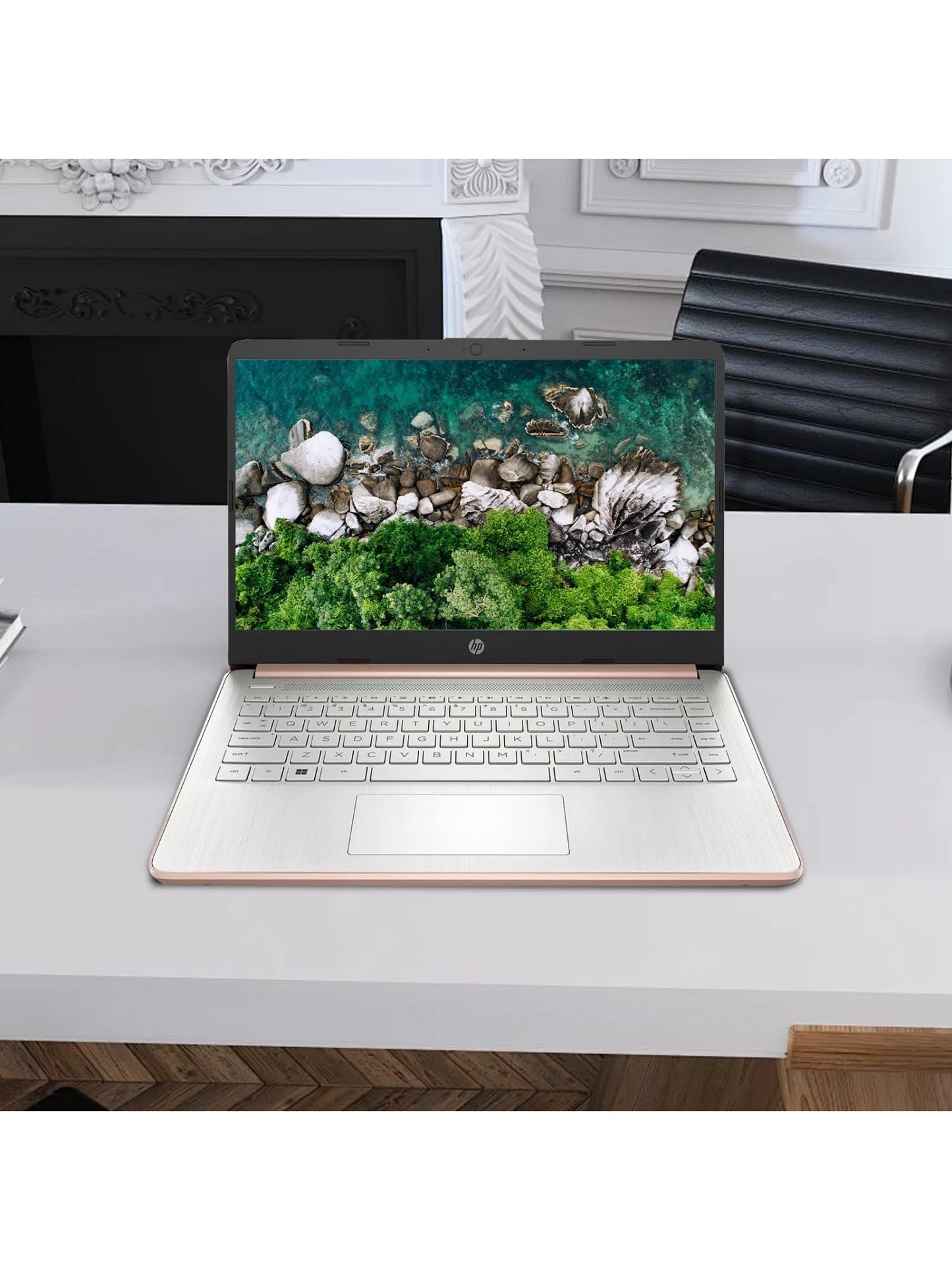 HP 14" Business Laptop,Intel Celeron N4120,16GB RAM,384GB Storage(128GB eMMC+256GB SD Card),1 Year Office 365