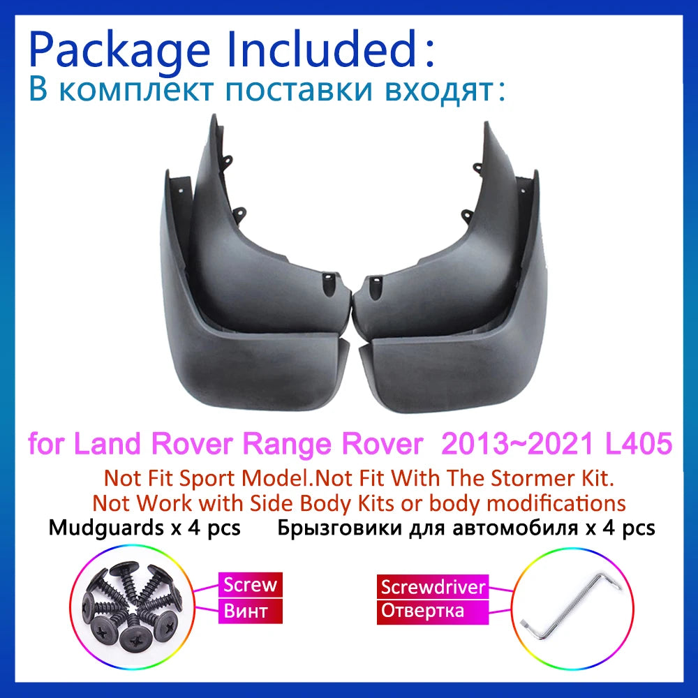 for Land Rover Range Rover L405 2013 2014 2015 2016 2017 2018 2019 2020 2021 Mud Flap Mudguard Fenders Splash Guards Accessories
