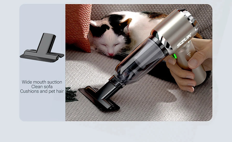 SZUK C012MAX 985000PA Mini Car Vacuum Cleaner Wireless Vacuum Cleaner Powerful Suction Handheld Portable Vacuum Cleaner for car