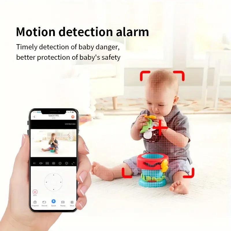 4MP 2K WiFi indoor high-definition crying detection baby monitor full-color night vision 360 degree rotating network camera