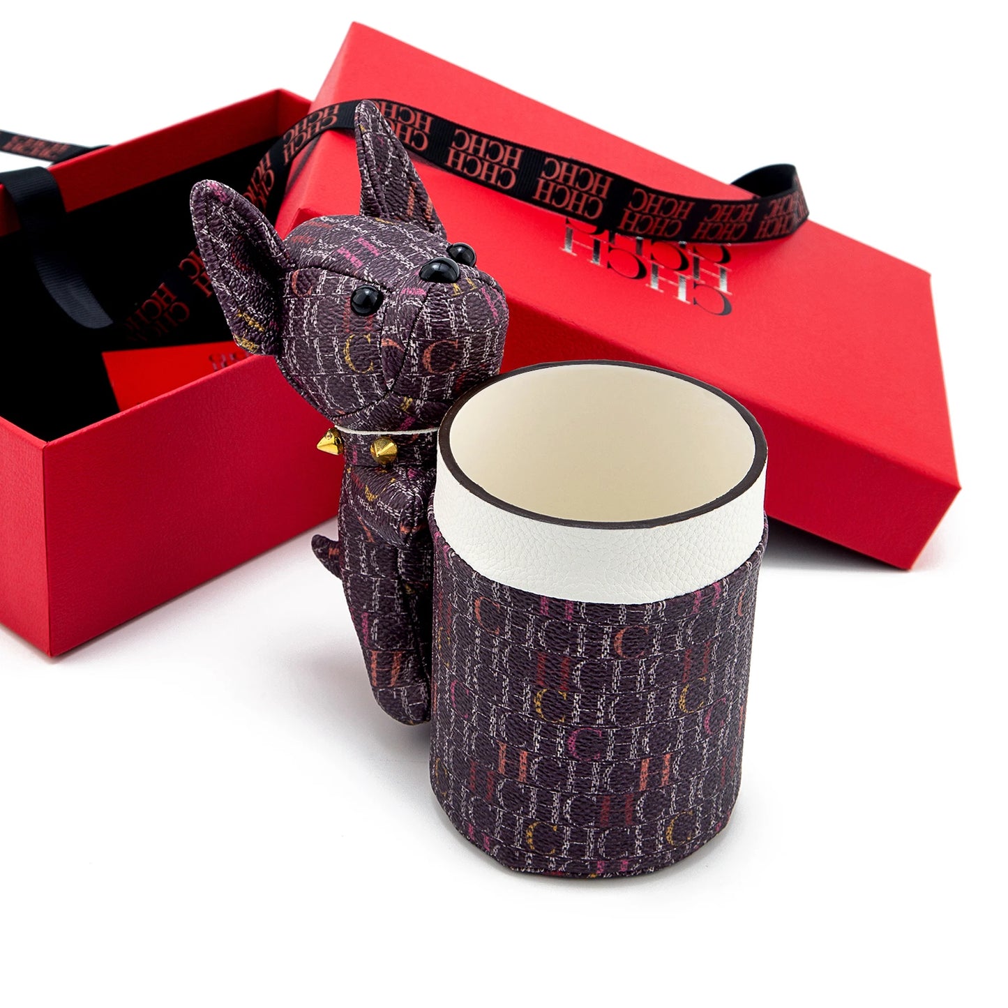 Cute Dog Shaped Pen Holder Creative Animal Desk Organizer Fashion Pattern Stationery Storage Box for Office