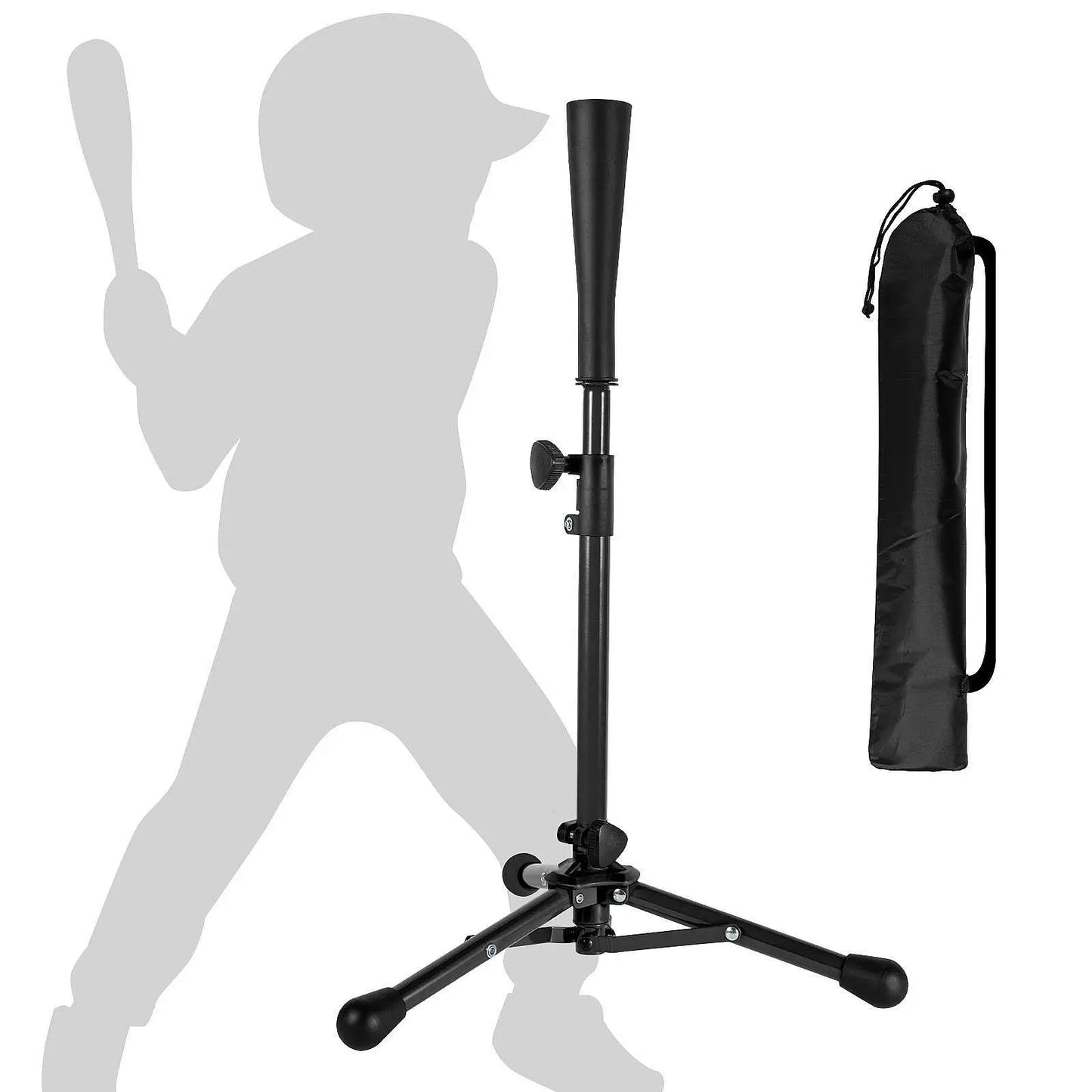 Foldable Baseball Batting Tee Tripod Adjustable Tripod Stand Tee for Hitting Training Practice Portable for Adult Kids Beginner