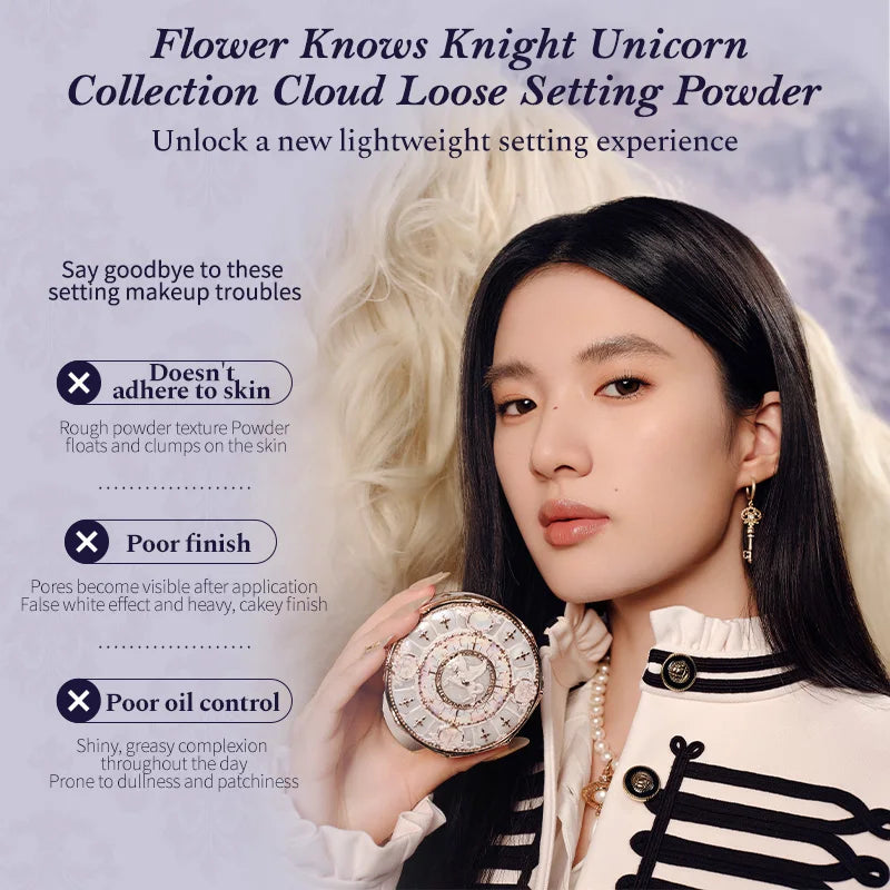 [NEW]Flower Knows Knight Unicorn Collection Cloud Loose Setting Powder