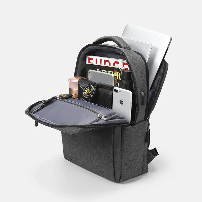 New Versatile Business Bag USB Rechargeable Charging Computer School Bag Waterproof Bag for Men Travel Male Laptop Backpack