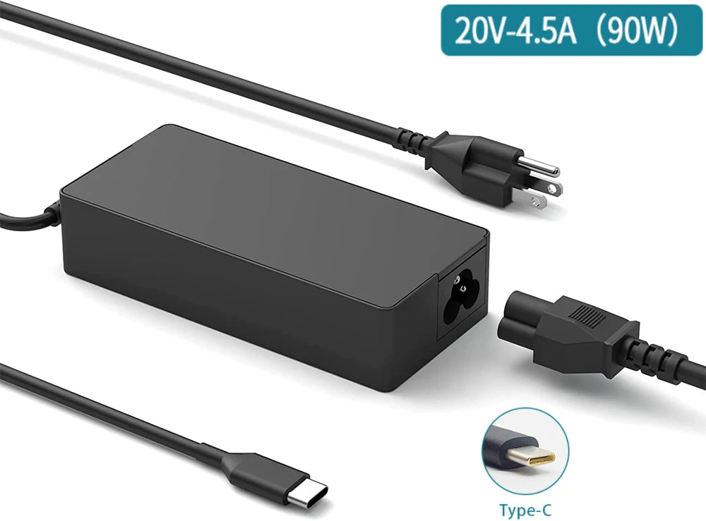 90W 20V USB-C AC Charger Laptop Adapter For HP Spectre x360 Dell TDK33 TDK33 Lenovo ThinkPad T480 T480s T580 T580s IdeaPad Yoga