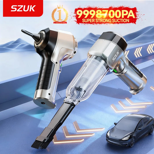 SZUK C017MAX Mini Car Vacuum Cleaner Powerful Portable HandHeld Vacuum Cleaner For Car Wireless Cleaner Robot Car Accessories