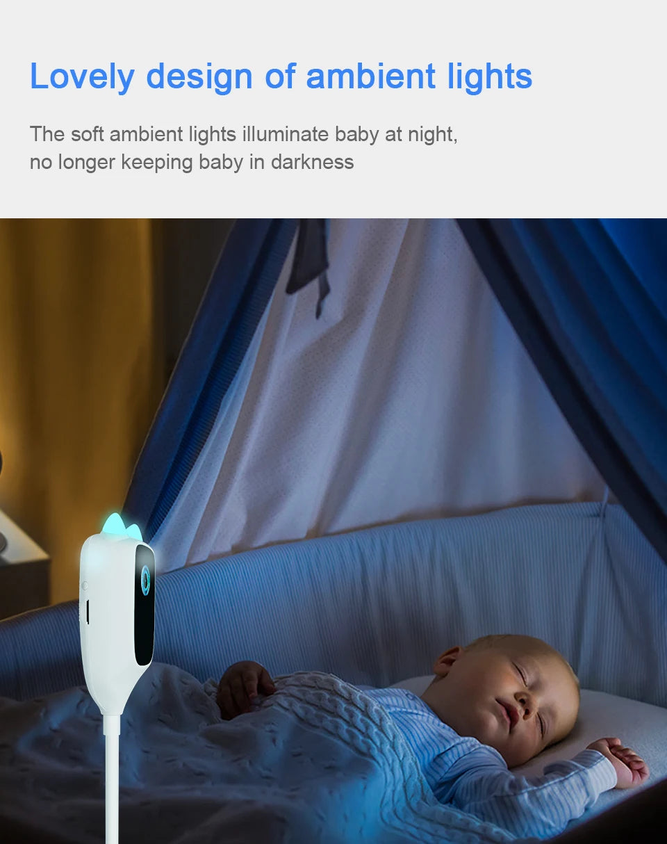 4MP 2K WiFi indoor high-definition crying detection baby monitor full-color night vision 360 degree rotating network camera