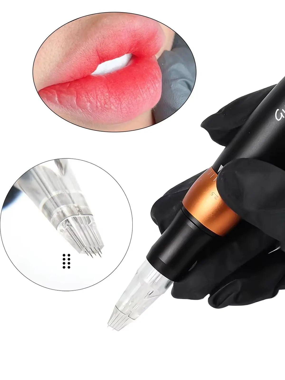 20MINS Fast Lip Blush Permanent Makeup Machine with 8 Pin System for PMU Eyebrow Lip and Ombre Shading Tattoo