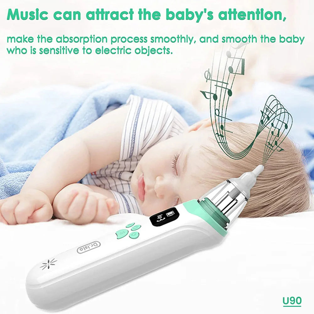 MAMIJOY Electric Nasal Absorber Baby Nose Cleaner Silent Baby Obstruction Rhinitis Cleaner Nasal Aspirator For Newborn U94
