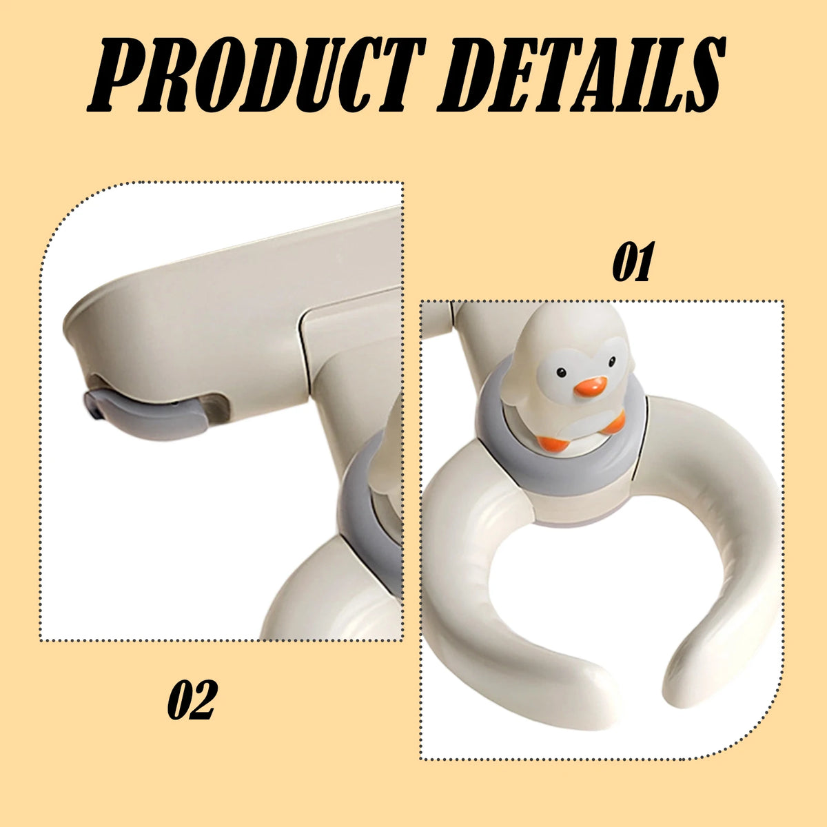 1Pc Portable Foldable Baby Shower Stand Rack Secure Grip Adjustable for BathRoom Toddler Safe Standing Support Bath Time Helper