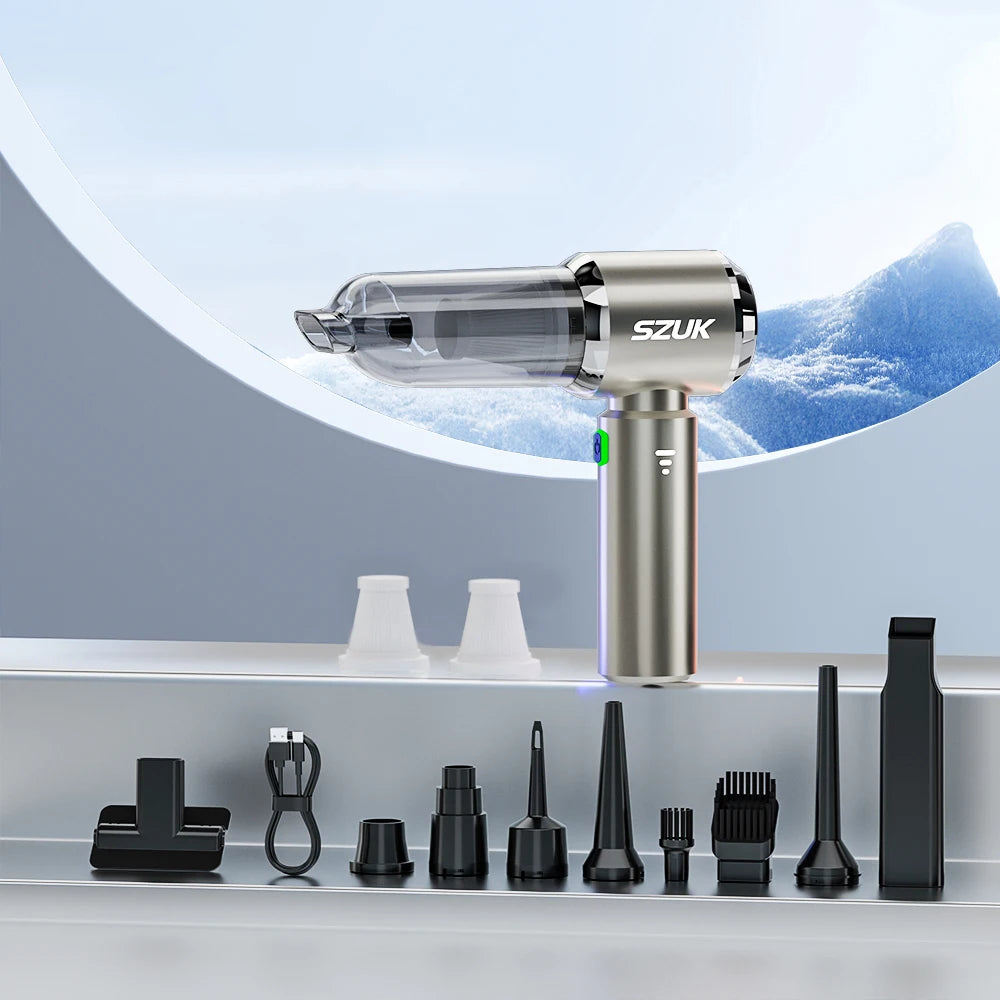 SZUK C012MAX 985000PA Mini Car Vacuum Cleaner Wireless Vacuum Cleaner Powerful Suction Handheld Portable Vacuum Cleaner for car