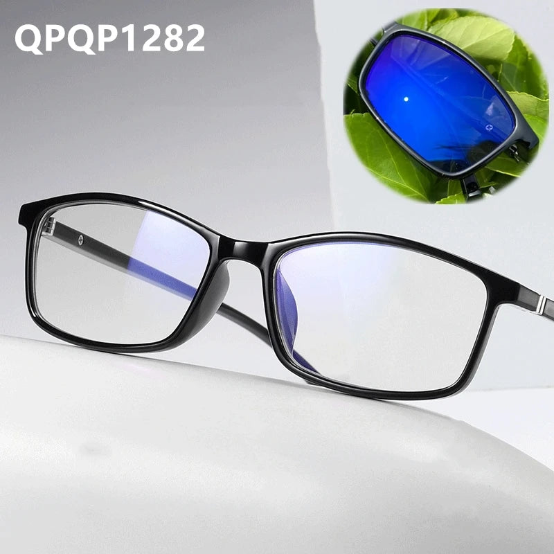 Photochromic Eyeglasses Women Men 2024 Metal Simple Circle Lunettes Anti Reflet Homme Blue Light Original Blue Photogray Glasses