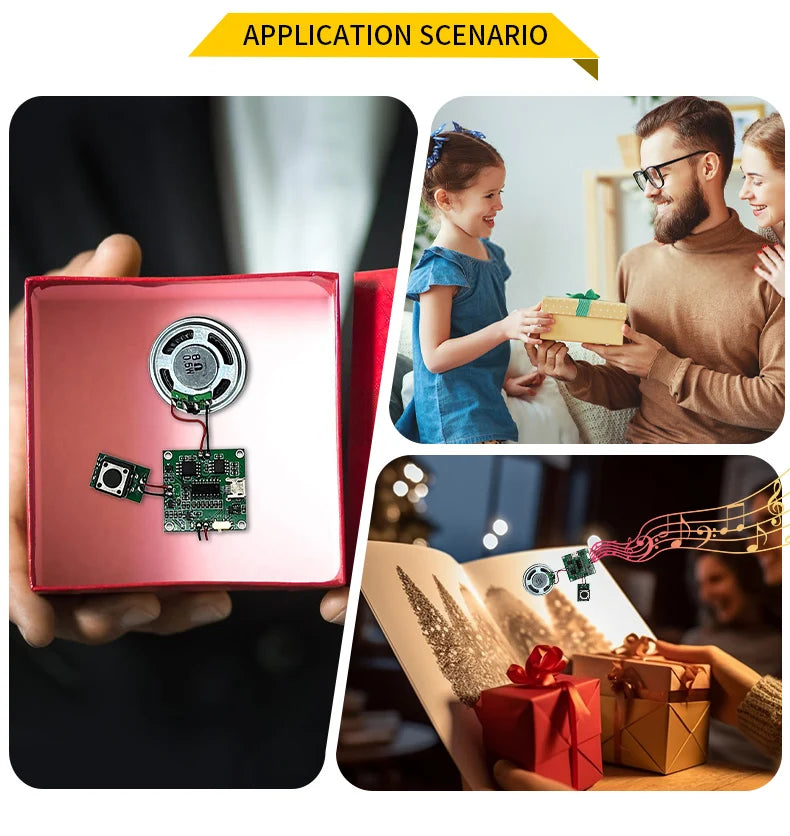 Hot sale USB Downloadable Press Button 8Mb MP3 Music Voice Player Sound Module for Christmas DIY Gift