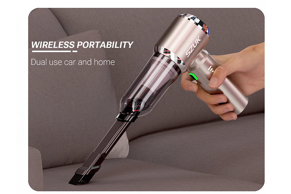 SZUK C012MAX Car Vacuum Cleaner Wireless Mini Handheld Strong Suction Cleaning Machine Portable Vacuum Cleaner for Car Home