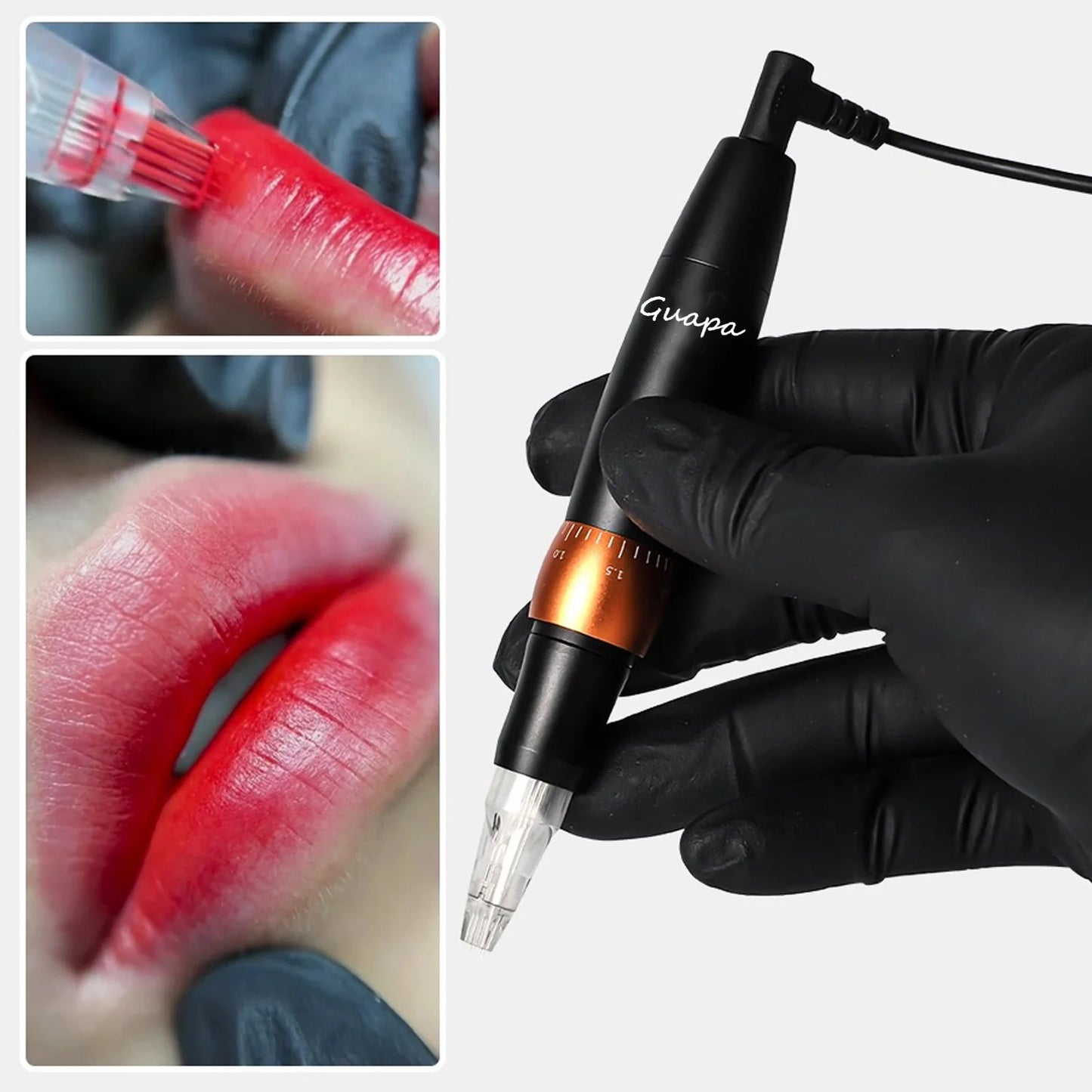 20MINS Fast Lip Blush Permanent Makeup Machine with 8 Pin System for PMU Eyebrow Lip and Ombre Shading Tattoo