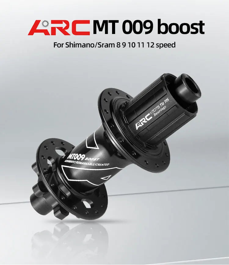 ARC MT009 BOOST MTB rear hub	Bicycle Hub 6 Pawls 15x110 10x141 12x148 32H Bike Wheel Hub HG XD MS for K7 8 9 10 11 12 Speed