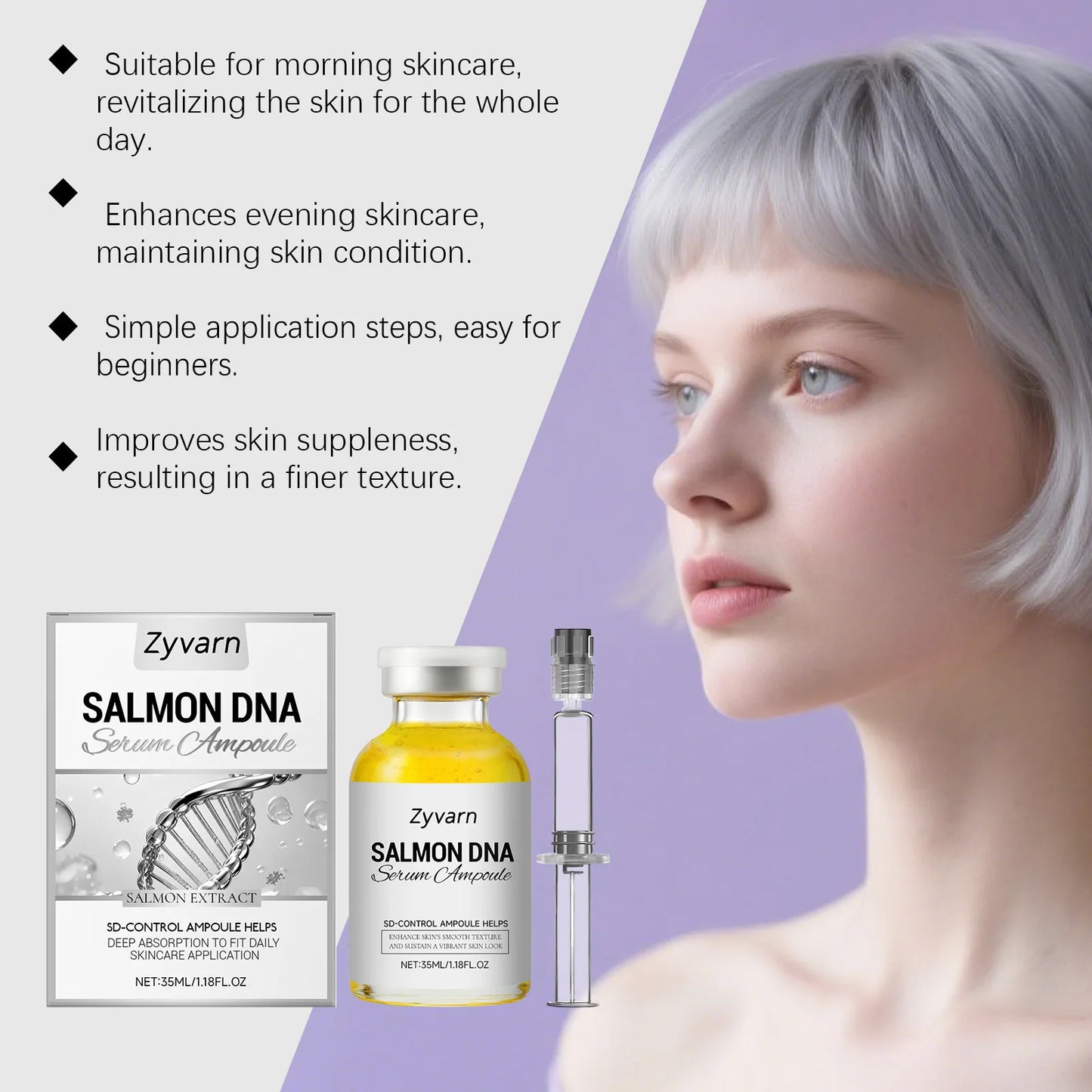 Salmon Peptide Lifting Serum Grade Skincare Deeply Repairs Revitalizes Brightens Moisturizes Collagen Anti Aging Essence Ampoule