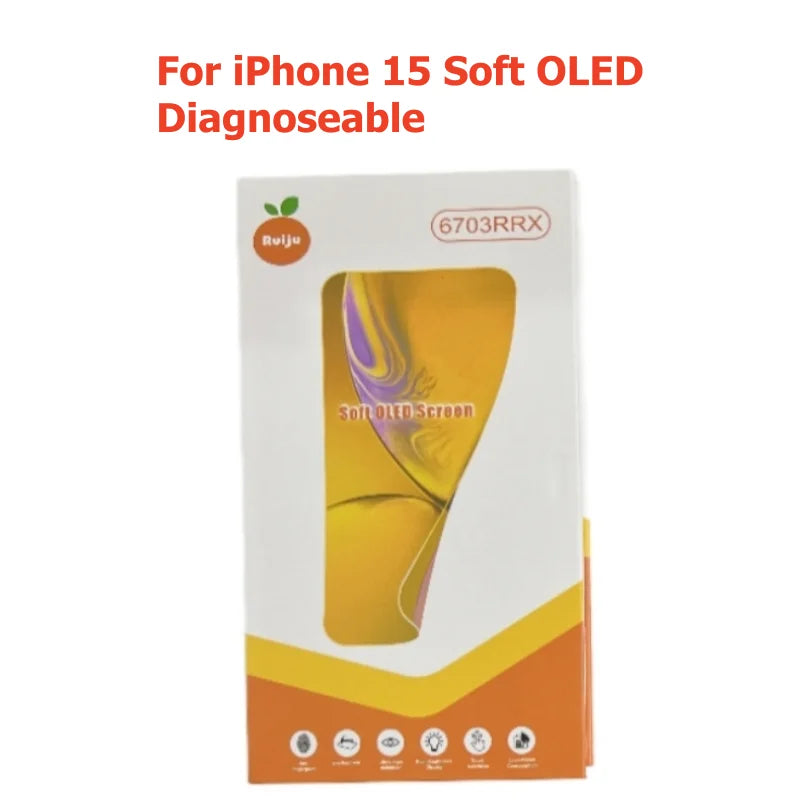 Diagnosable For iPhone 16 Pro Max Screen 17 15Pro 14Pro Max 16 15 Plus Display LCD with 3D Touch Digitizer Assembly Soft OLED RJ