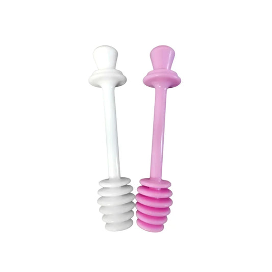 [GDL] Set of 2 Assorted Color Plastic Honey Stirrers KJ-616 & RO-GS1552 Honey Muddler for Drinkware
