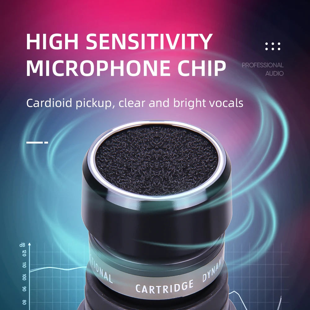 Debra X7 Karaoke 2 Channel Wireless Microphone System, 5.0 Bluetooth, DSP Reverb, Fiber Optic Interface For Karaoke And Church