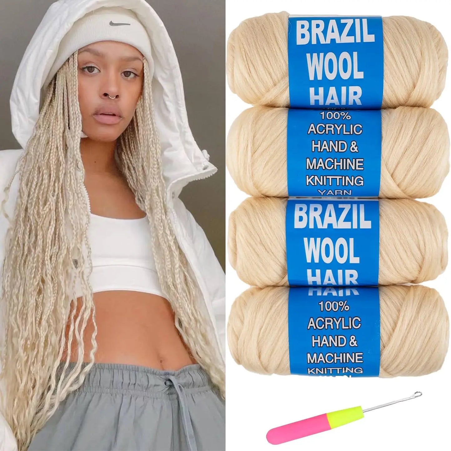 Kanekalon For Braiding 70g per bundle Brazilian wool hair flame retardant synthetic fiber for box braids Senegalese Twist Braids