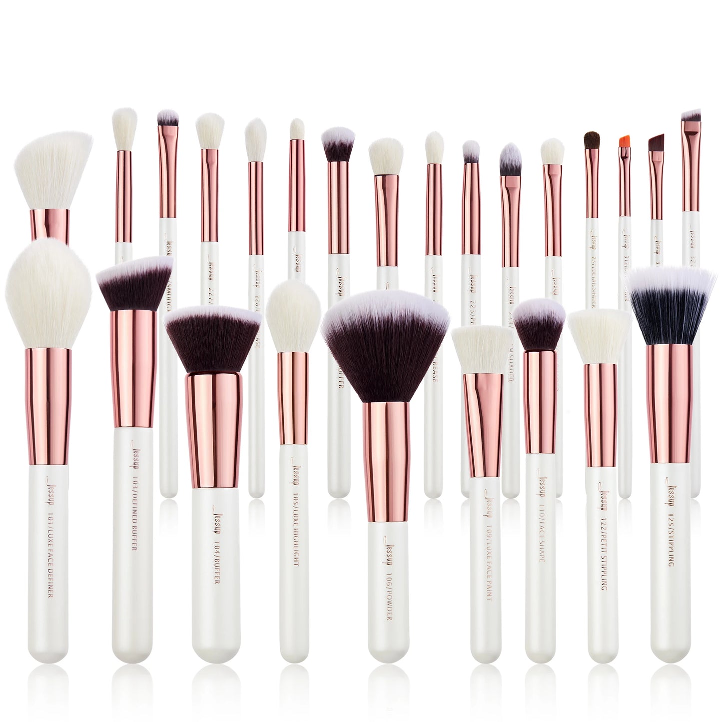 Jessup 25pcs Professional Makeup Brushes set Make up Brush Tools kit Foundation set Powder Blushes Beauty Pearl White T215