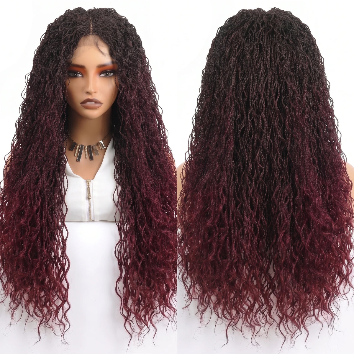 Mini Twist Braided Wig Synthetic Two Strand Twist Wig For Women Natural Looking Protective Hairstyle Lace Front Wig