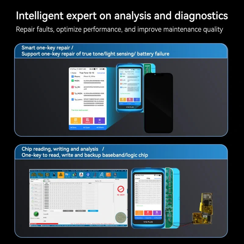 JCID V1S Plus Smart Programmer for iPhone Repair - Purple Screen & Jailbreak Functions/ 5G WiFi Cheaper Than V1S Pro