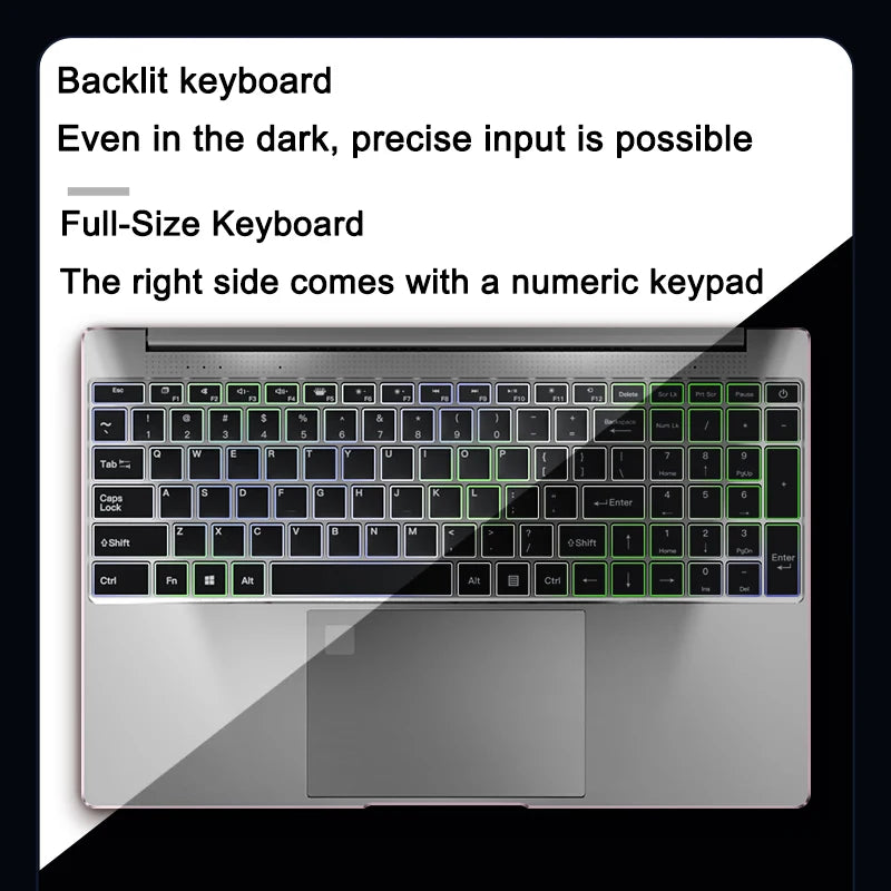 New 15.6" Laptop Intel Core i9-9880H 32GB 2TB Gaming PC Ultra Slim Office Study Computer PC Windows 11 Pro 1920*1080 HD