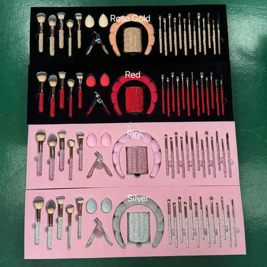 Professional 23pcs Crystal Diamond Makeup Brush Set Rhinestone MakeupBrush Set Gifts for Woman Unique Bling Glam Makeup Brushes