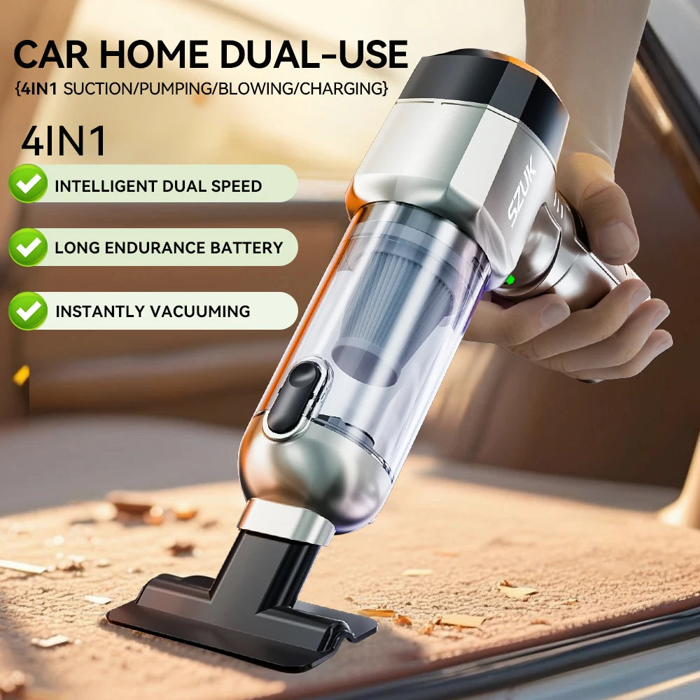 SZUK 9998700PA Cordless Car Vacuum Cleaner Portable Handheld Mini Wireless High Suction Cleaning Machine Vacuum Cleaner for Car