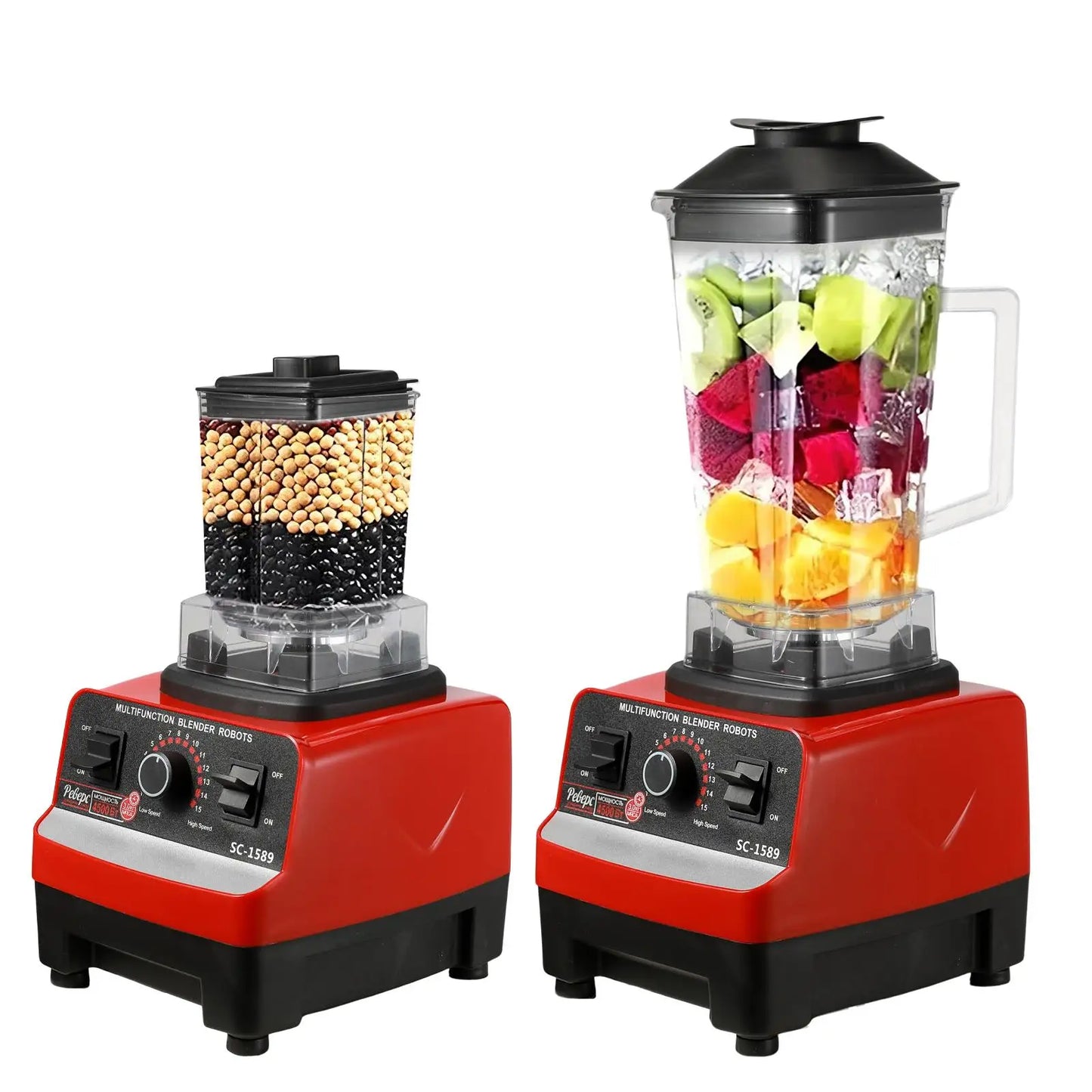 2000W Heavy Duty Commercial Blender Stationary Mixer Food Processor Ice Smoothies for Kitchen High Power Juicer Blender BPA Free