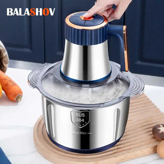 5L Electric Meat Grinders Food Crusher Stainless Steel Multifunctional Vegetable Slicer Processor Chopper Kitchen Appliances EU