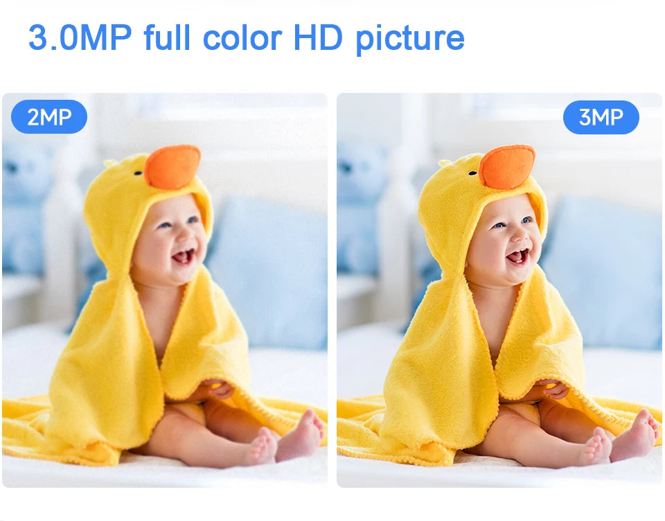 4MP 2K WiFi indoor high-definition crying detection baby monitor full-color night vision 360 degree rotating network camera