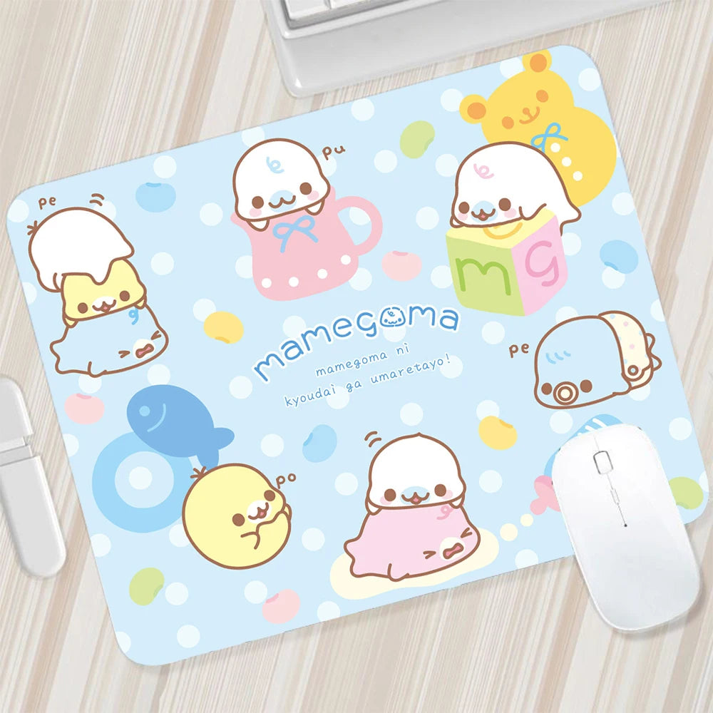 Japanese Cute Mamegoma Small Mouse Pad Gaming Mousepad PC Gamer Mouse Mat XXL Computer Pad Keyboard Mat Desk Pad Laptop Mausepad