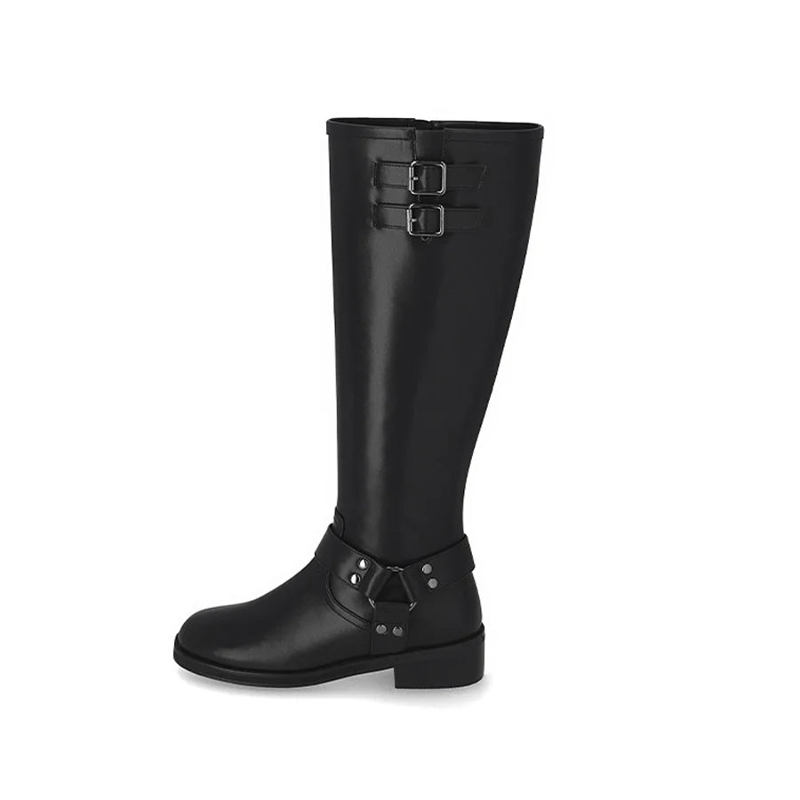 Women's 4cm Knee-High Biker Boots LCWL63I44V