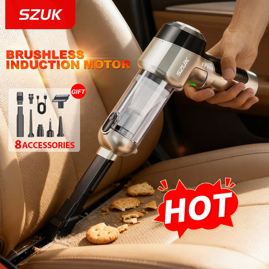 SZUK 9998700PA Cordless Car Vacuum Cleaner Portable Handheld Mini Wireless High Suction Cleaning Machine Vacuum Cleaner for Car